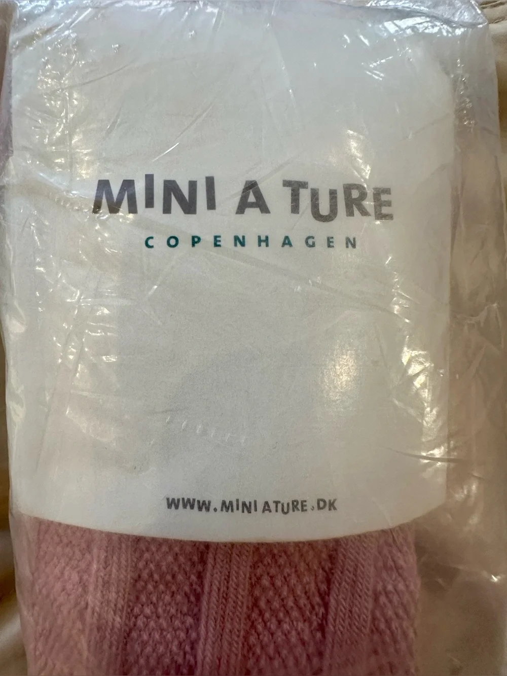 Mini A Ture Pink Ribbed Knit Tights for Girls Size 140 (US 10 —9-10 yrs). NWT
